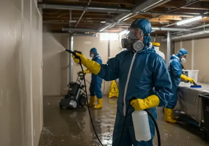 Basement Sanitization and Antimicrobial Treatment process in Lowell, NC